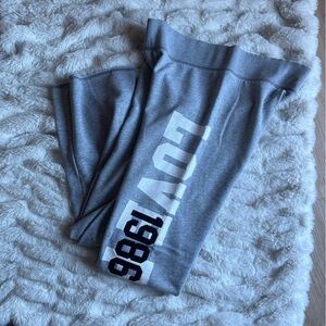 PINK Victoria's Secret Gray Graphic Wide Leg Sweatpants
